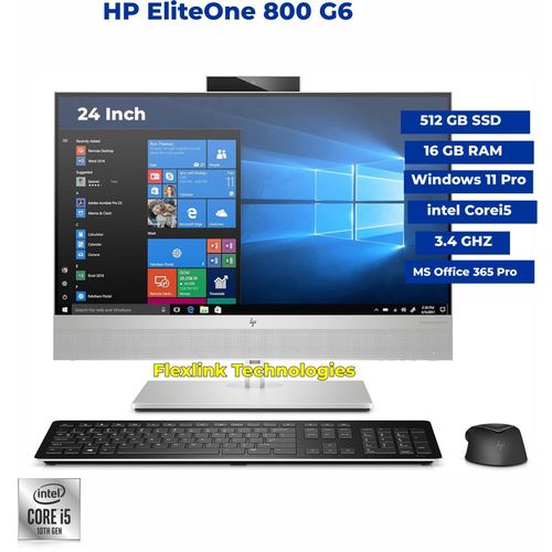 Hp EliteOne 800 G6 All-in-One Desktop &ndash; Intel Core i5-10500, 16GB RAM, 512GB SSD, 23.8&rdquo; FHD, Windows 11 Pro + MS Office 365 Pro ( Grey Colour)