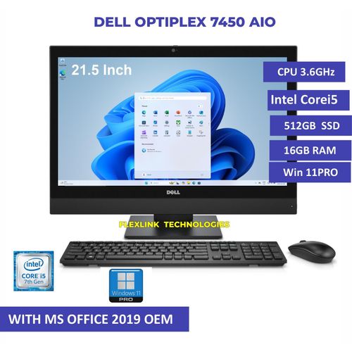 DELL OptiPlex 7450 AIO Core I5, 16GB RAM, 256GB SSD, 23.8&Prime;, Windows 11 Pro