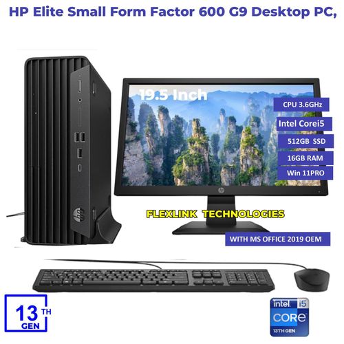 Hp Elite Small Form Factor 600 G9 Desktop PC, Windows 11 Pro, Intel&reg; Core&trade; i5, 16GB RAM, 512GB SSD , office 365 Pro
