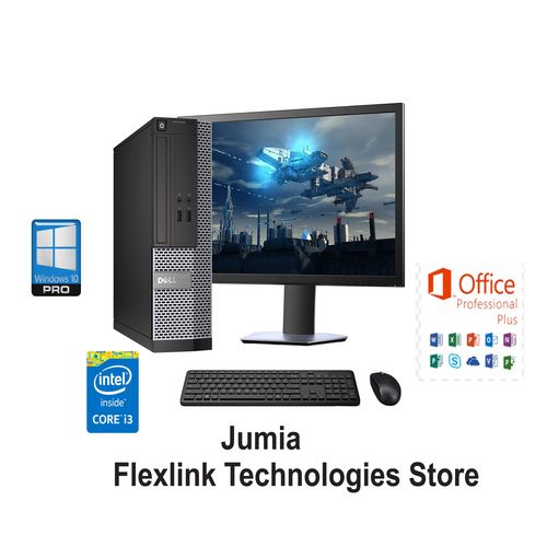 Dell OptiPlex 3020 SFF Desktop Intel Core i3, 8GB RAM, 500GB HDD, Windows 11 Pro, MS Office 2016, 22" LCD Monitor